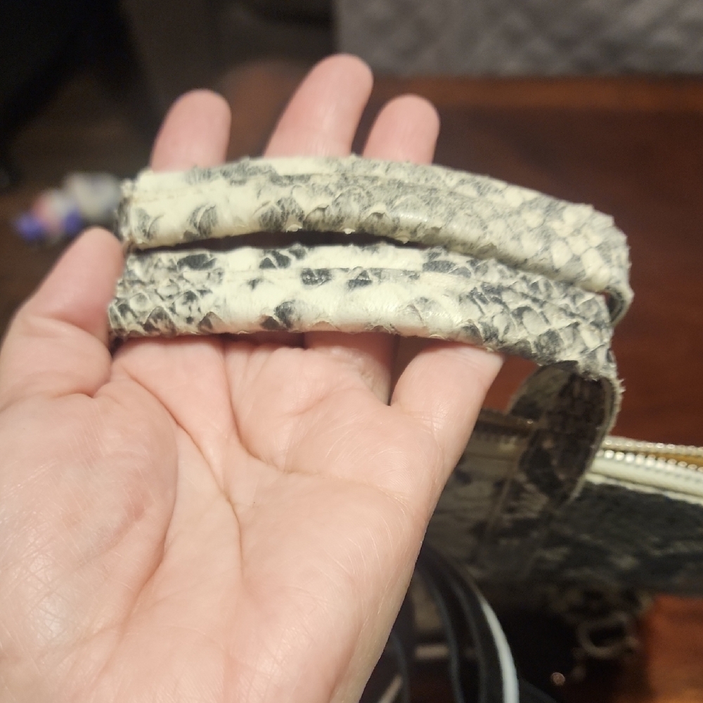 Latico Black and White Snakeskin Backpack - Picture 6 of 8